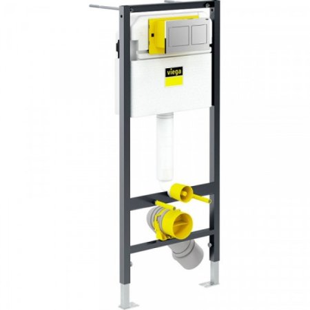 Инсталляция Viega Prevista Dry 792596, для подвесного унитаза, с клавишей смыва Visign for Style 21 хром (Виега) 