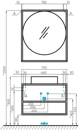 Тумба под раковину Aquaton Лофт Фабрик 80 1A242401LTDU0 подвесная Дуб эндгрейн 
