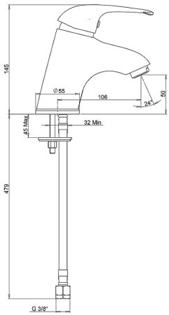 Смеситель для раковины Paini Smile 39CR205CAKM Хром 