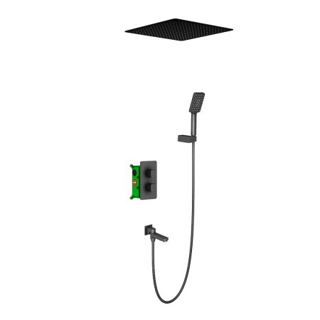 Душевой комплект Timo Petruma SX-5019/03SM с внутренней частью, черный 
