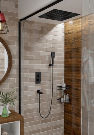 Душевой комплект Timo Petruma SX-5019/03SM с внутренней частью, черный 