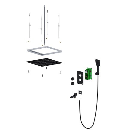 Душевой комплект Timo Petruma SX-5019/03SM с внутренней частью, черный 