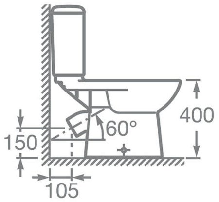 Унитаз компакт Roca Access 34P23900Y с бачком и сиденьем Микролифт 