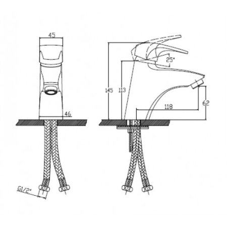 Смеситель для раковины Kaiser Guss 68011 Хром 