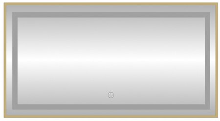 Зеркало с подсветкой LED Fixsen FX-2120G прямоугольное 120х80 см, золотой сатин 