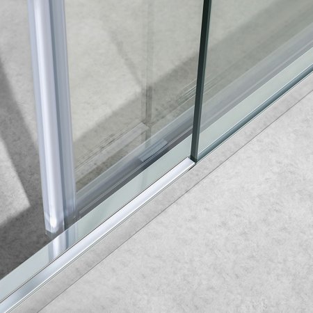 Душевой уголок Vincea Slim-U 90x90 VSS-2SU900CLB профиль Черный матовый стекло прозрачное 