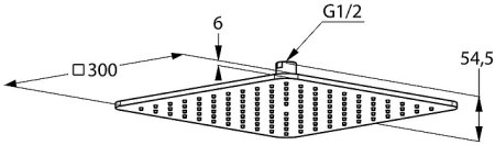 Верхний душ Kludi A-Qa 6453091-00 Белый Хром 