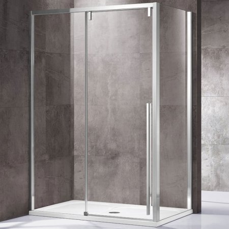Душевой уголок Vincea Lugano 130х80 VSR-1L8013CL-1 профиль Хром стекло прозрачное 