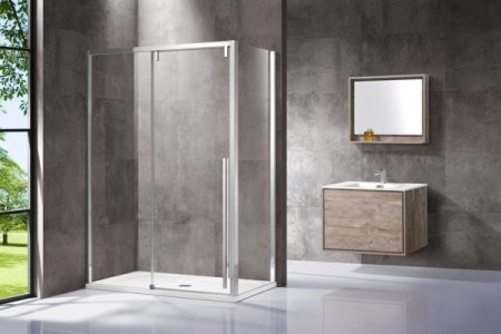 Душевой уголок Vincea Lugano 130х80 VSR-1L8013CL-1 профиль Хром стекло прозрачное 