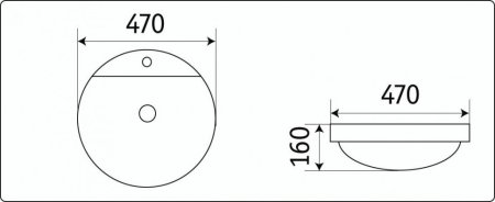 Раковина CeramaLux 7067A врезная 