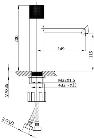 Смеситель для раковины Vincea Desire VBF-1D3CH Хром 