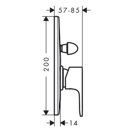 Смеситель Hansgrohe Rebris S 72449000 встраиваемый для ванны хром 