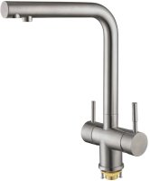 Смеситель для кухни с подключением фильтра Shevanik S468B, сатин