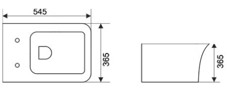 Унитаз подвесной CeramaLux TR2024-18 черный глянцевый 