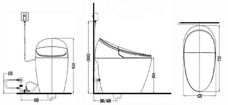 Унитаз напольный Orans Premium IT-808JD электронный 