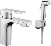 Смеситель для раковины с гигиеническим душем Raffine F171, хром