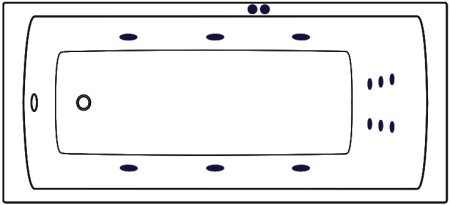 Акриловая ванна Excellent Aquaria WAEX.AQU17.LINE 170x75 