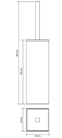 Ершик Bemeta Via 135913091 подвесной/напольный, хром/черный 