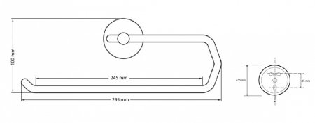 Полотенцедержатель Bemeta Omega 146403152 хром 