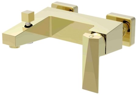 Смеситель для ванны Bravat Iceberg F676110G-01, золото 