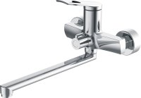 Смеситель однорычажный для ванны длинный излив HAIBA HB20595 хром