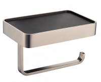 Держатель для туалетной бумаги с полкой WONZON & WOGHAND, Темный графит (WW-9336)