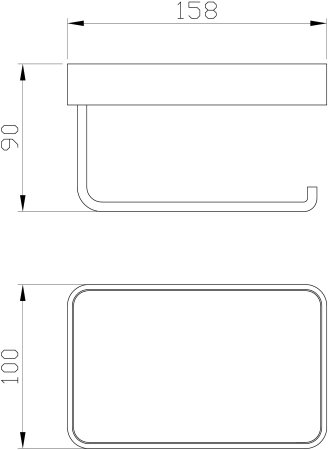 Держатель для туалетной бумаги с полкой WONZON & WOGHAND, Темный графит (WW-9336) 