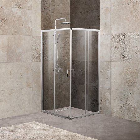 Душевой уголок BelBagno Unique 90х90 UNIQUE-A-2-75/90-C-Cr профиль Хром стекло прозрачное 
