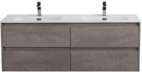 Тумба с раковиной BelBagno KRAFT-1400-4C-SO-2-CG Cemento Grigio