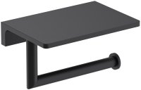 Держатель для туалетной бумаги с полочкой TIMO Saona 13043/03, черный