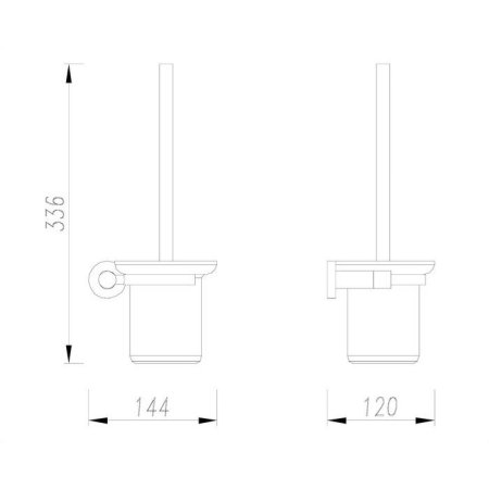 Ершик Omnires Modern Project MP60620AT подвесной, черный/белый 