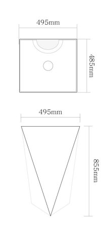 Раковина SantiLine SL-4009 напольная 
