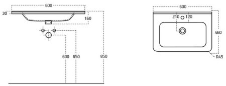 Раковина BelBagno Urban 60 12060-KL Белая 