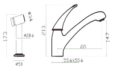 Смеситель для кухонной мойки Zorg Inox Talos 