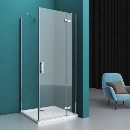 Душевой уголок BelBagno Kraft 100х90 KRAFT-AH-12-100/90-C-Cr-R профиль Хром стекло прозрачное 