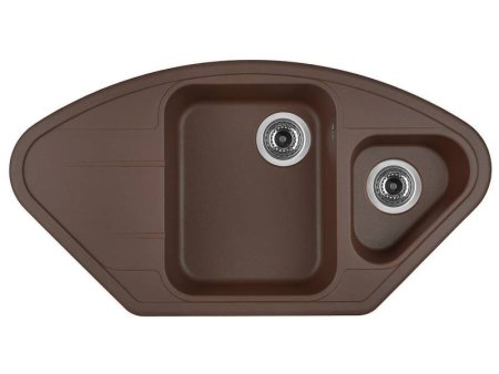 Мойка для кухни каменная Longran Lotus LTG 96х51 Марон 