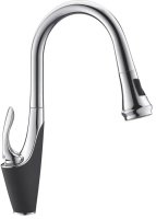 Смеситель для кухни Rose R123H, черный/хром