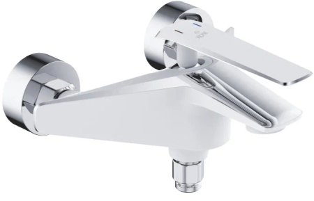 Смеситель для ванны Rose R1302F, белый/хром 