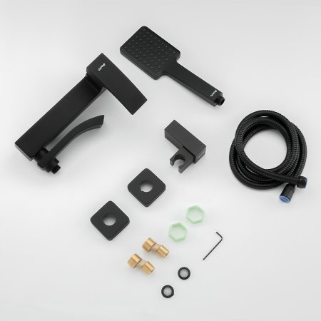 Смеситель для ванны Gappo G07-6 G3207-6 Черный матовый 