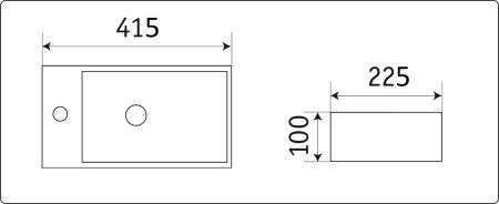 Раковина CeramaLux D1043 