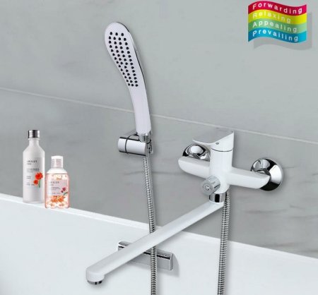 Смеситель для ванны Gappo G48 G2248 универсальный Белый Хром 