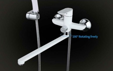 Смеситель для ванны Gappo G48 G2248 универсальный Белый Хром 