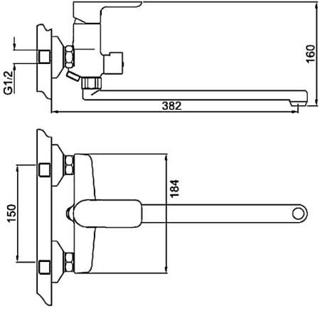 Смеситель для ванны Gappo G48 G2248 универсальный Белый Хром 