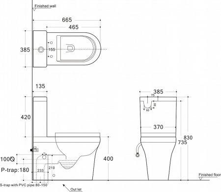 Унитаз-компакт Aquanet Nova 