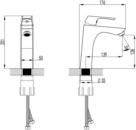Смеситель Lemark Unit для раковины (LM4537C) 