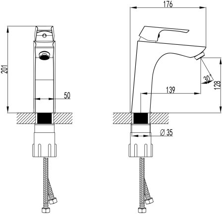 Смеситель Lemark Unit для раковины (LM4537C) 