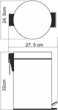 Мусорное ведро WasserKRAFT K-637 7 л 