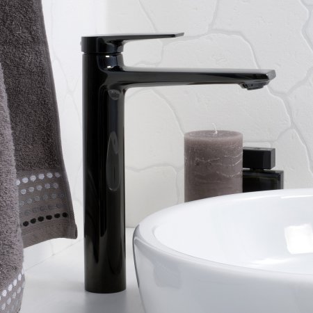 Смеситель WasserKRAFT Glan 6603H для раковины, черный глянец 