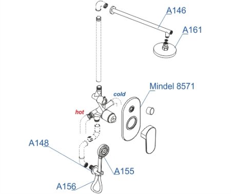 Душевой комплект WasserKRAFT A85155 белый 