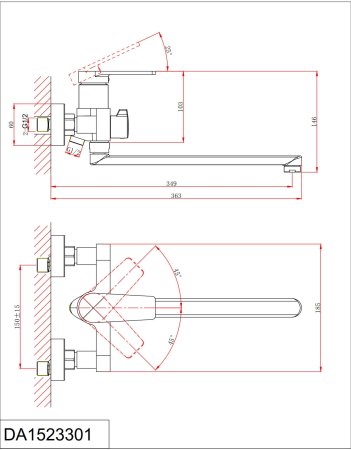 Смеситель DK для ванны Bayern.Fürth (DA1523301) 